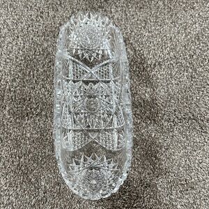 Elegant Crystal Cut Glass Dish